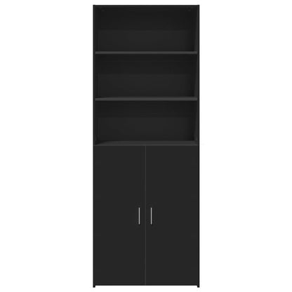 Highboard Black 70x42.5x185 cm Engineered Wood