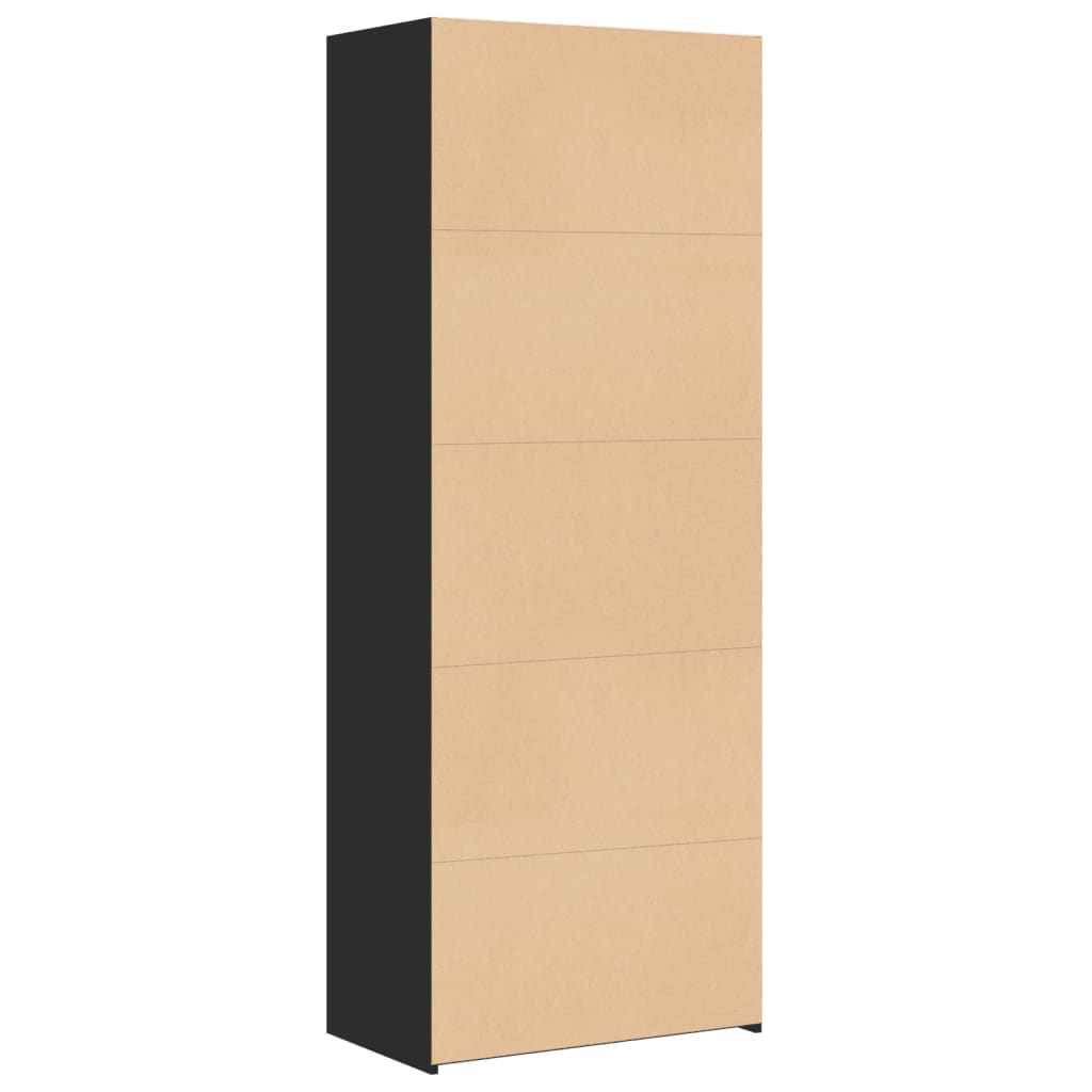 Highboard Black 70x42.5x185 cm Engineered Wood