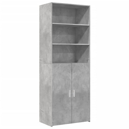 Highboard Concrete Grey 70x42.5x185 cm Engineered Wood