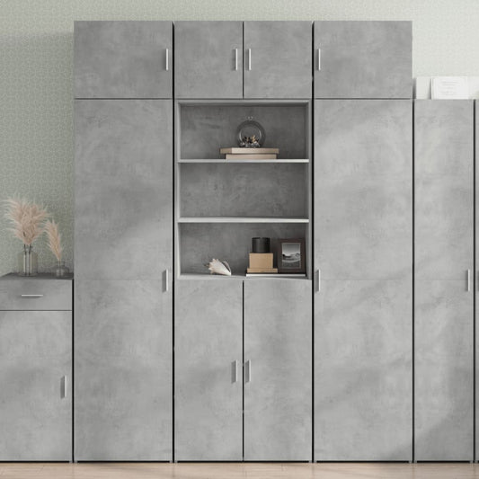 Highboard Concrete Grey 70x42.5x185 cm Engineered Wood