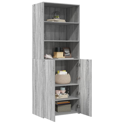 Highboard Grey Sonoma 70x42.5x185 cm Engineered Wood