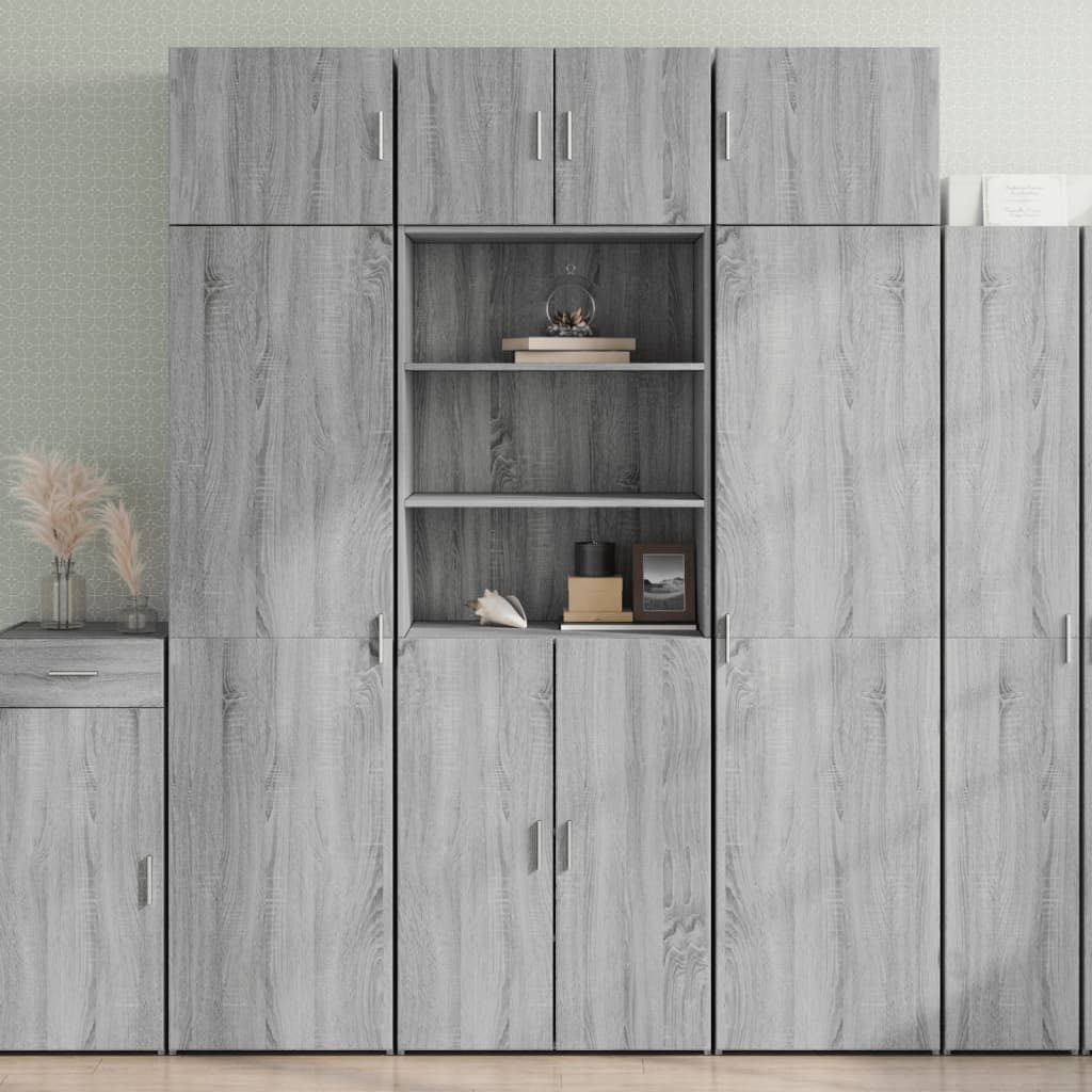 Highboard Grey Sonoma 70x42.5x185 cm Engineered Wood