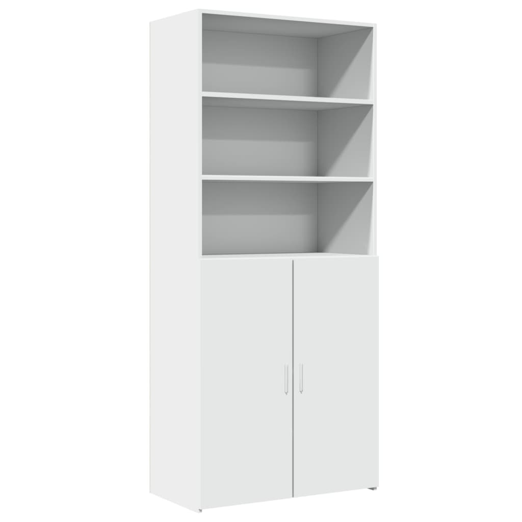 Highboard White 80x42.5x185 cm Engineered Wood