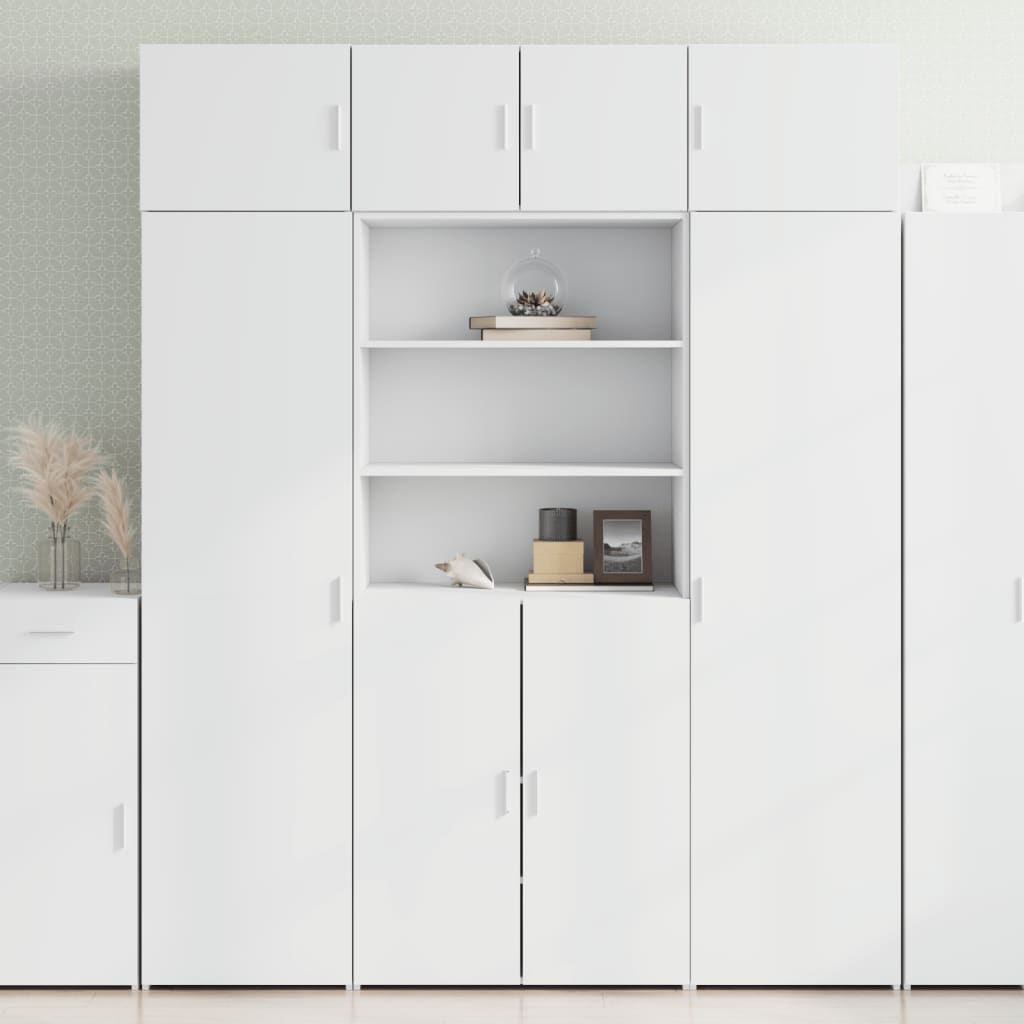 Highboard White 80x42.5x185 cm Engineered Wood