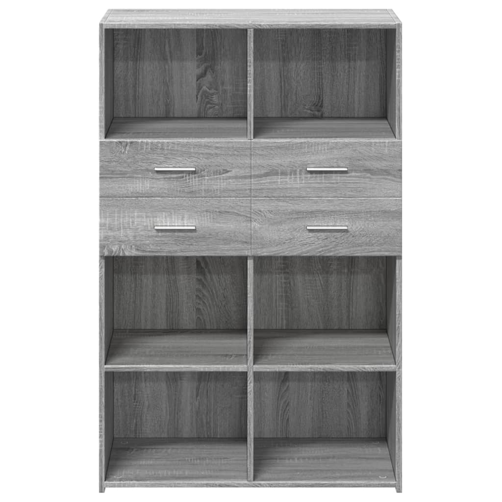 Highboard Grey Sonoma 80x42.5x124 cm Engineered Wood