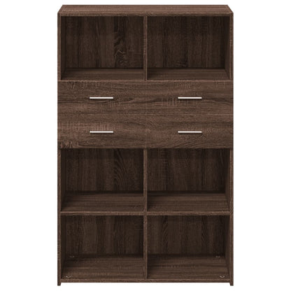 Highboard Brown Oak 80x42.5x124 cm Engineered Wood