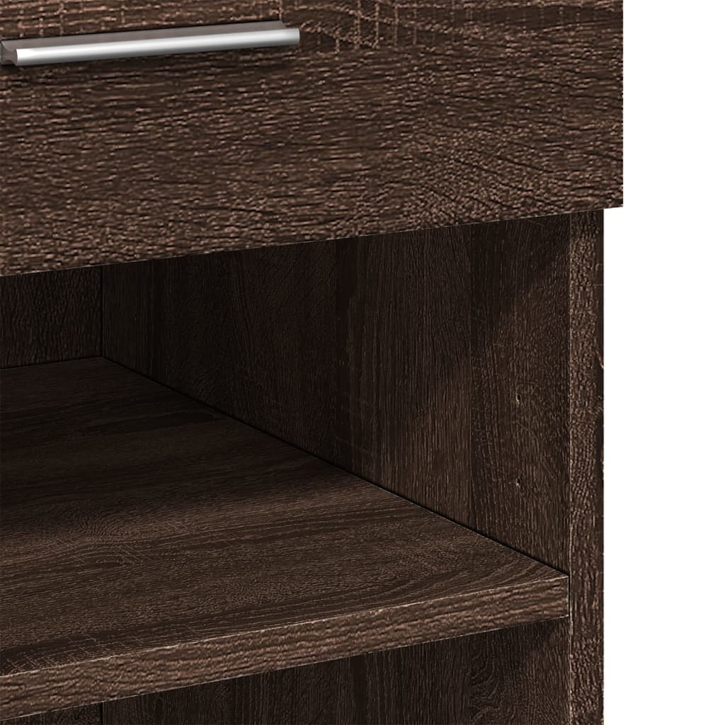 Highboard Brown Oak 80x42.5x124 cm Engineered Wood