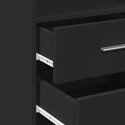 Highboard Black 40x42.5x185 cm Engineered Wood