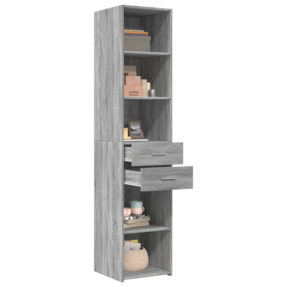 Highboard Grey Sonoma 40x42.5x185 cm Engineered Wood