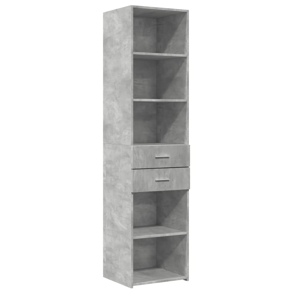 Highboard Concrete Grey 45x42.5x185 cm Engineered Wood