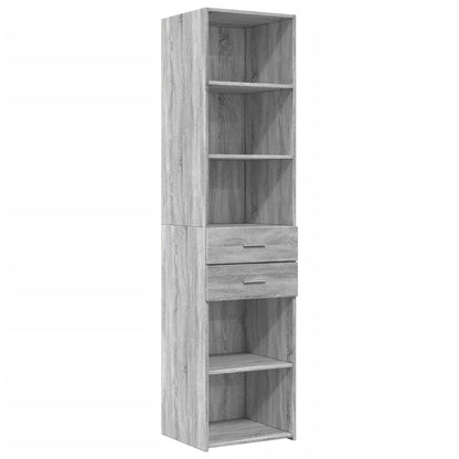 Highboard Grey Sonoma 45x42.5x185 cm Engineered Wood