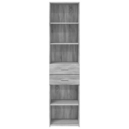 Highboard Grey Sonoma 45x42.5x185 cm Engineered Wood