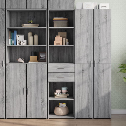 Highboard Grey Sonoma 45x42.5x185 cm Engineered Wood