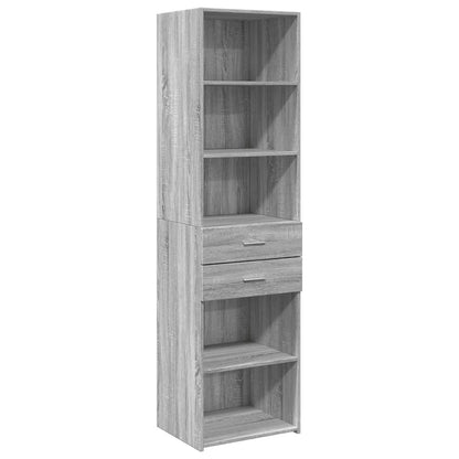 Highboard Grey Sonoma 50x42.5x185 cm Engineered Wood