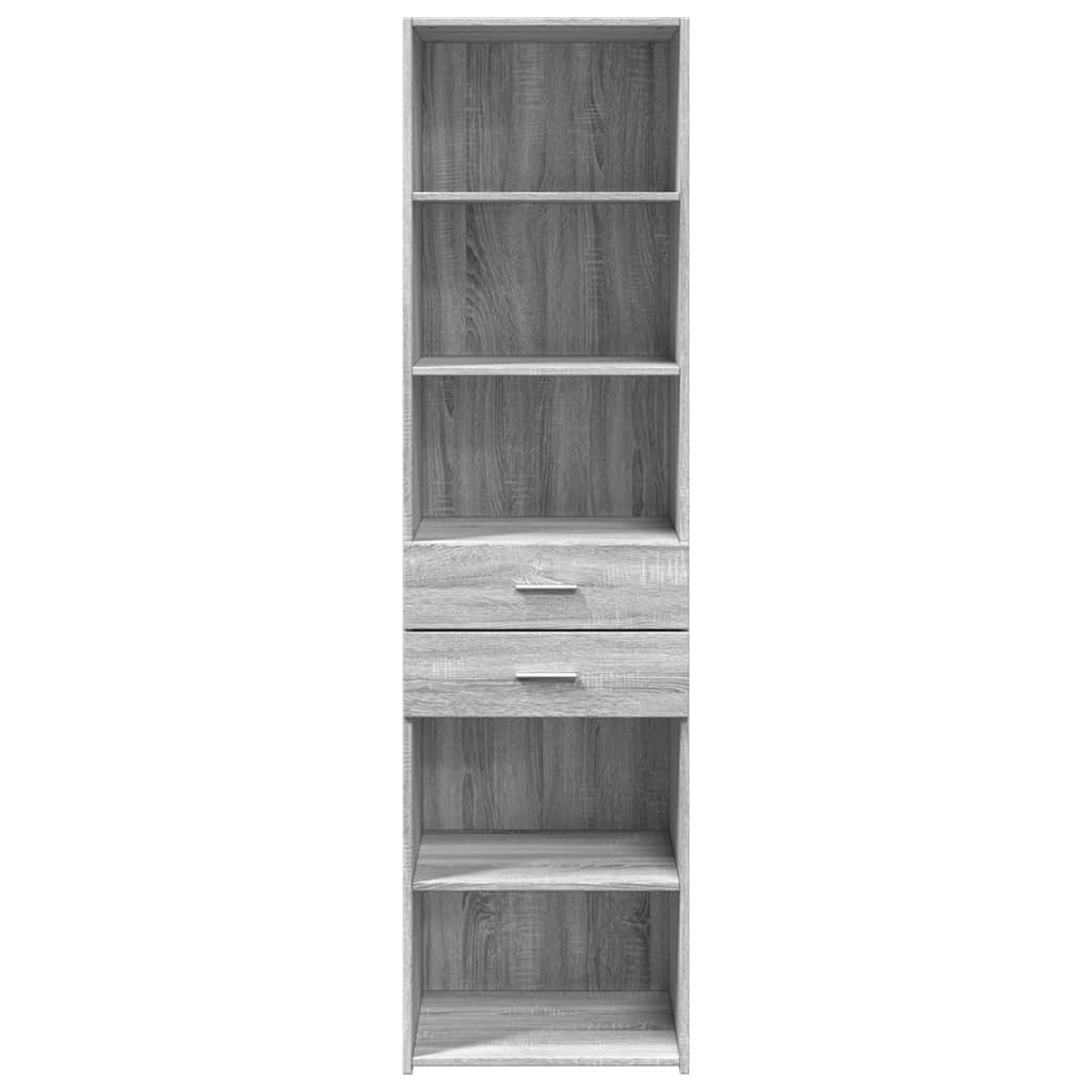 Highboard Grey Sonoma 50x42.5x185 cm Engineered Wood