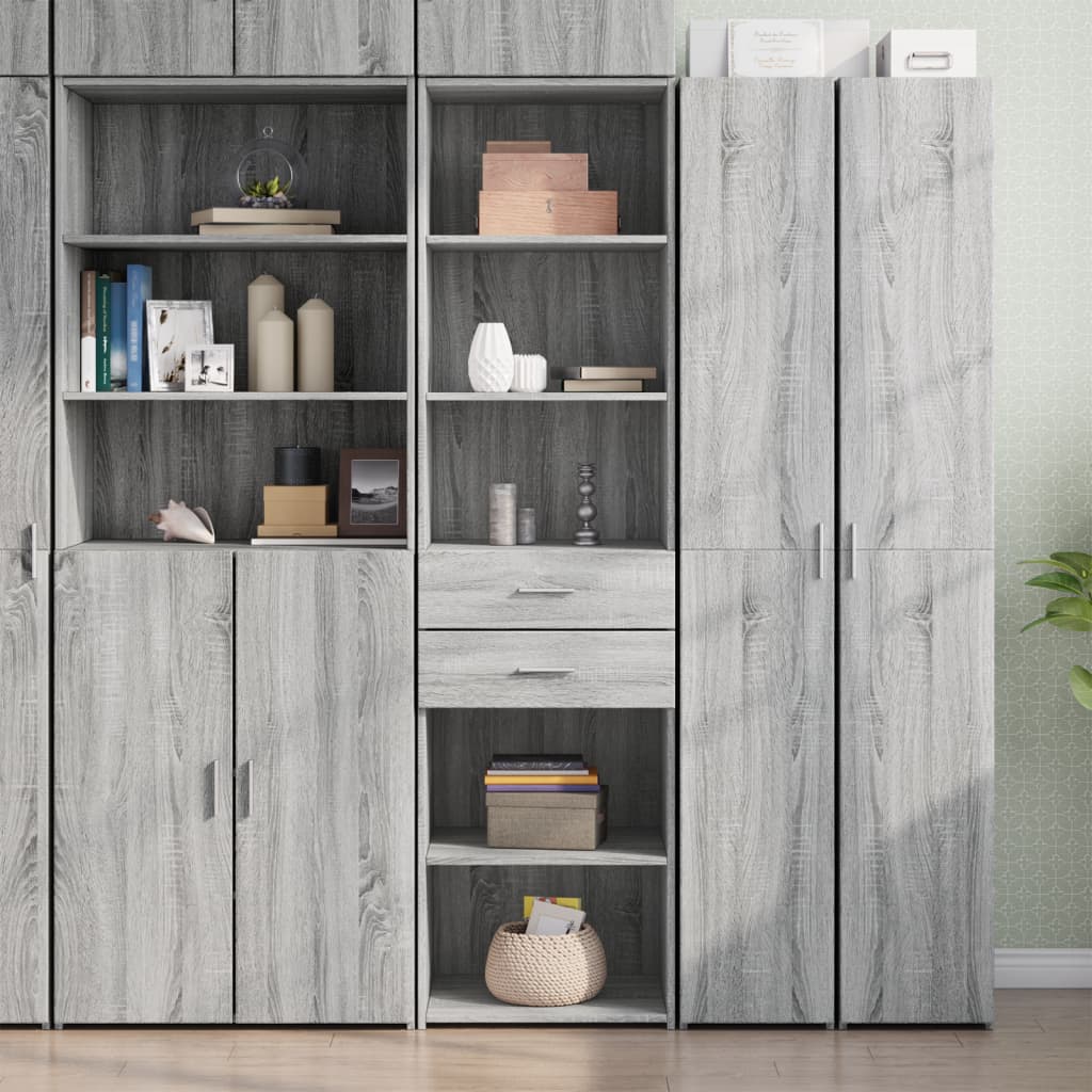 Highboard Grey Sonoma 50x42.5x185 cm Engineered Wood