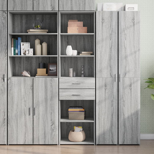 Highboard Grey Sonoma 50x42.5x185 cm Engineered Wood