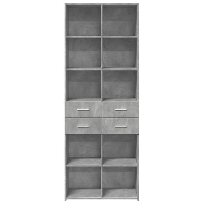 Highboard Concrete Grey 70x42.5x185 cm Engineered Wood