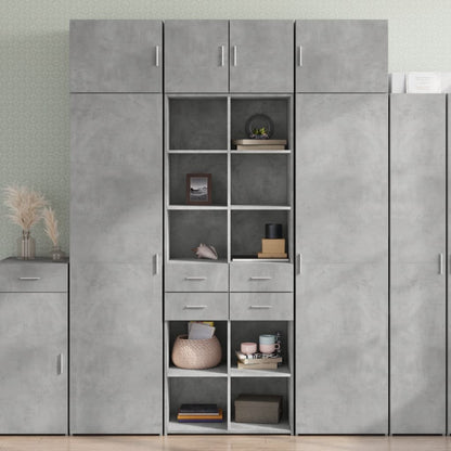 Highboard Concrete Grey 70x42.5x185 cm Engineered Wood