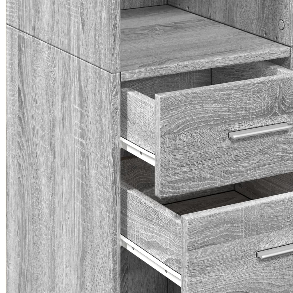 Highboard Grey Sonoma 70x42.5x185 cm Engineered Wood