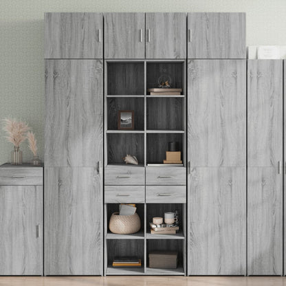 Highboard Grey Sonoma 70x42.5x185 cm Engineered Wood