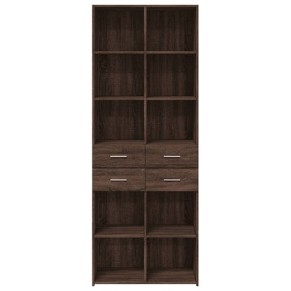 Highboard Brown Oak 70x42.5x185 cm Engineered Wood