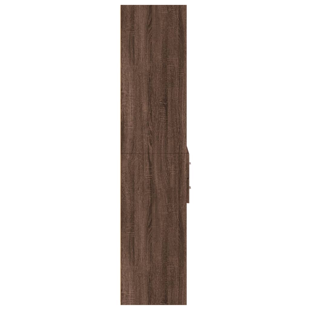 Highboard Brown Oak 70x42.5x185 cm Engineered Wood