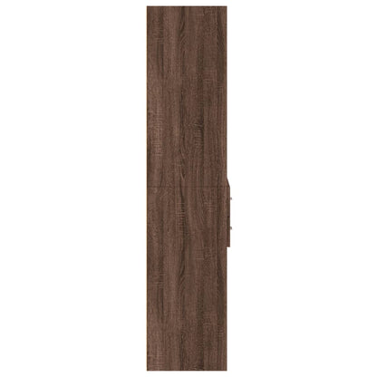 Highboard Brown Oak 70x42.5x185 cm Engineered Wood