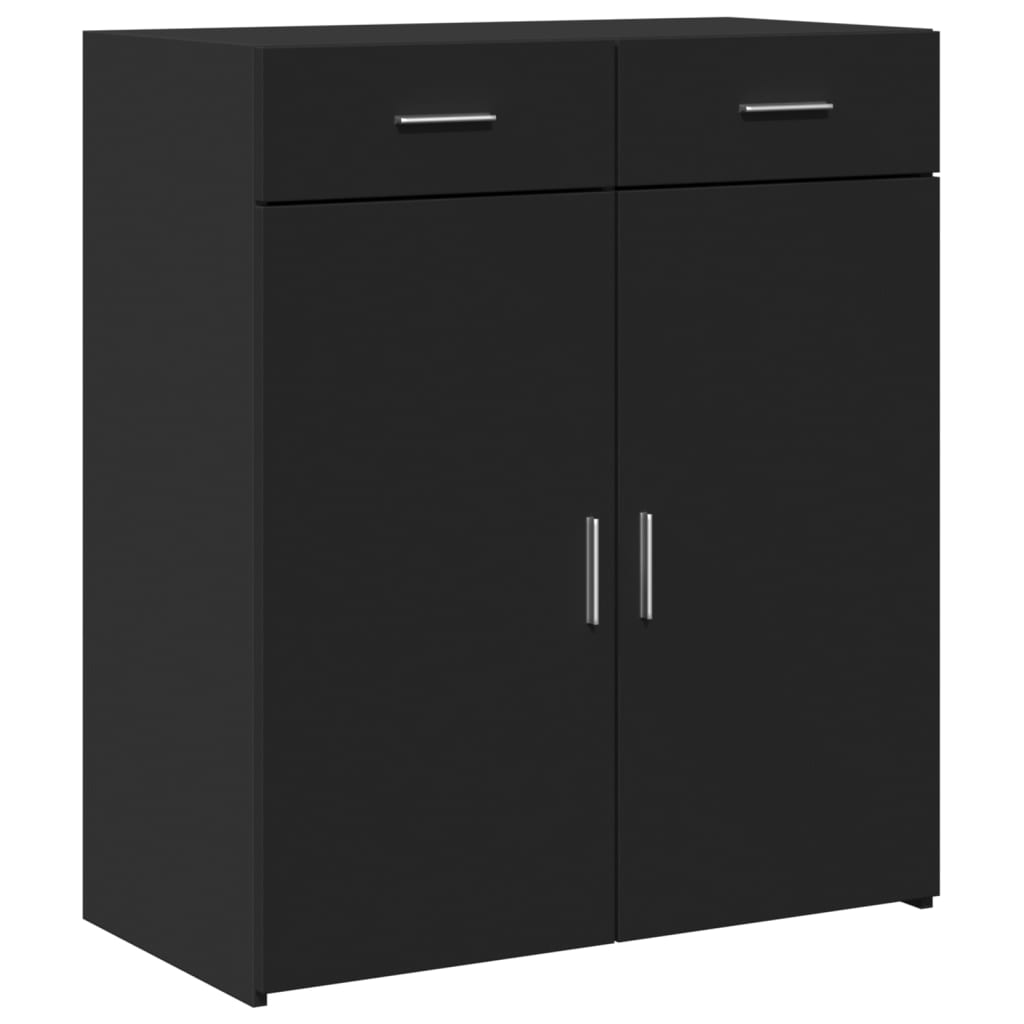 Sideboard Black 80x42.5x93 cm Engineered Wood