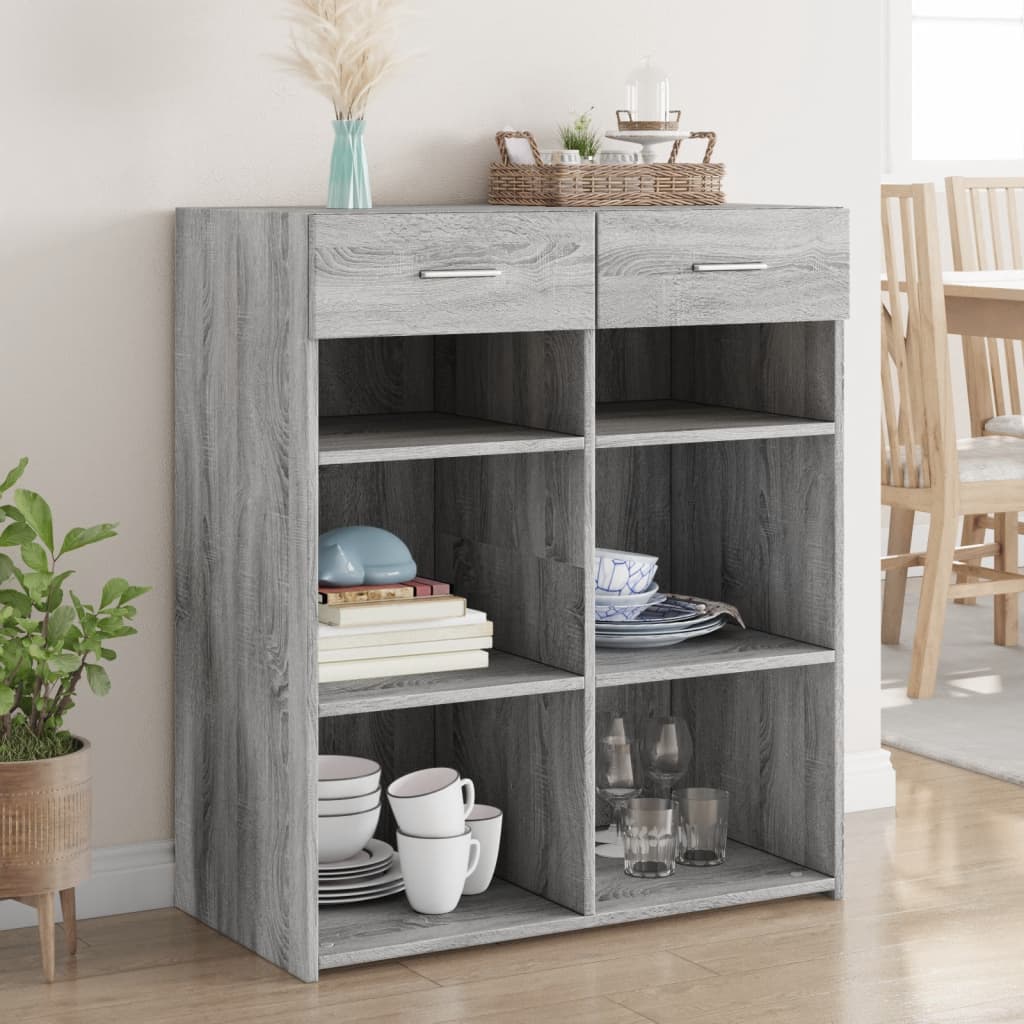 Sideboard Grey Sonoma 80x42.5x93 cm Engineered Wood