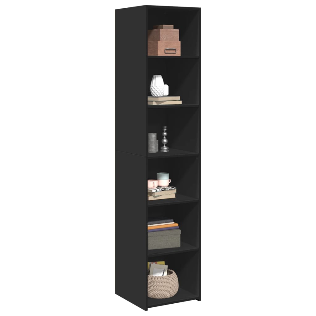 Highboard Black 40x41x185 cm Engineered Wood