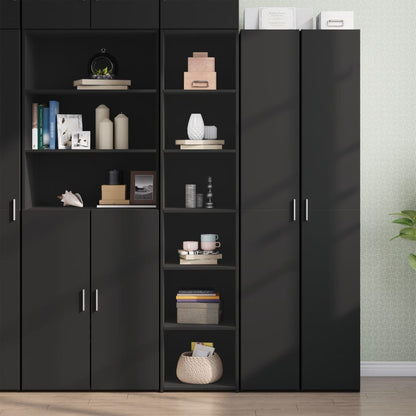 Highboard Black 40x41x185 cm Engineered Wood