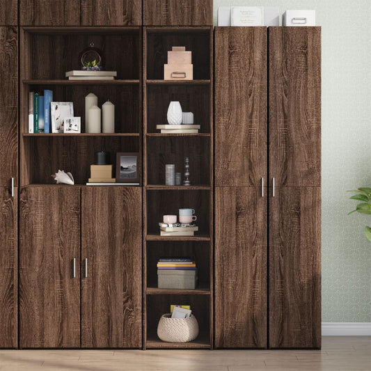 Highboard Brown Oak 40x41x185 cm Engineered Wood