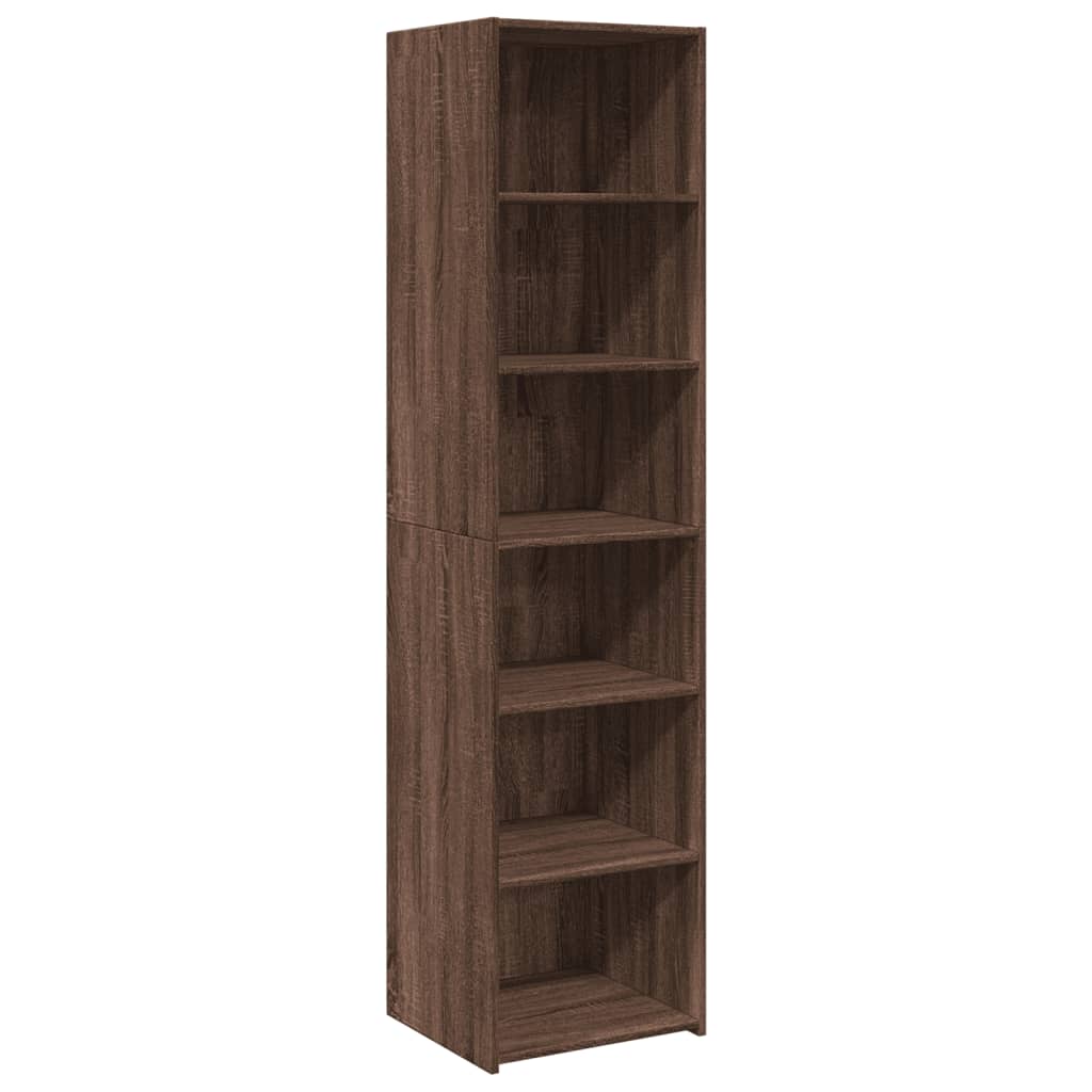 Highboard Brown Oak 45x41x185 cm Engineered Wood