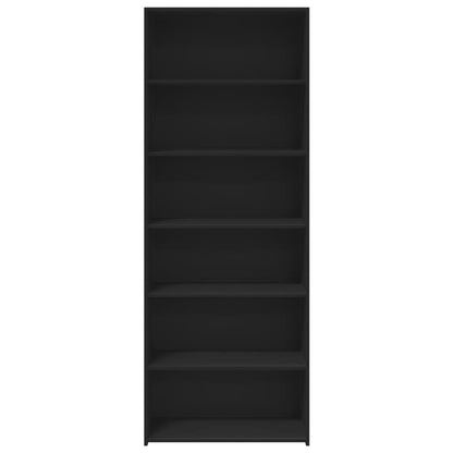 Highboard Black 70x41x185 cm Engineered Wood