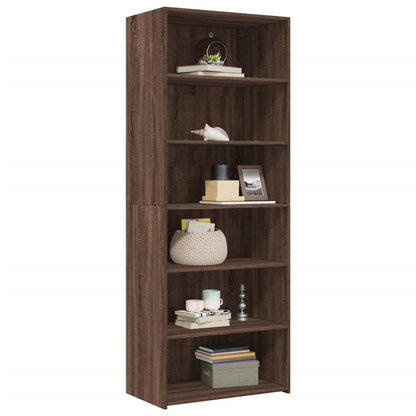 Highboard Brown Oak 70x41x185 cm Engineered Wood