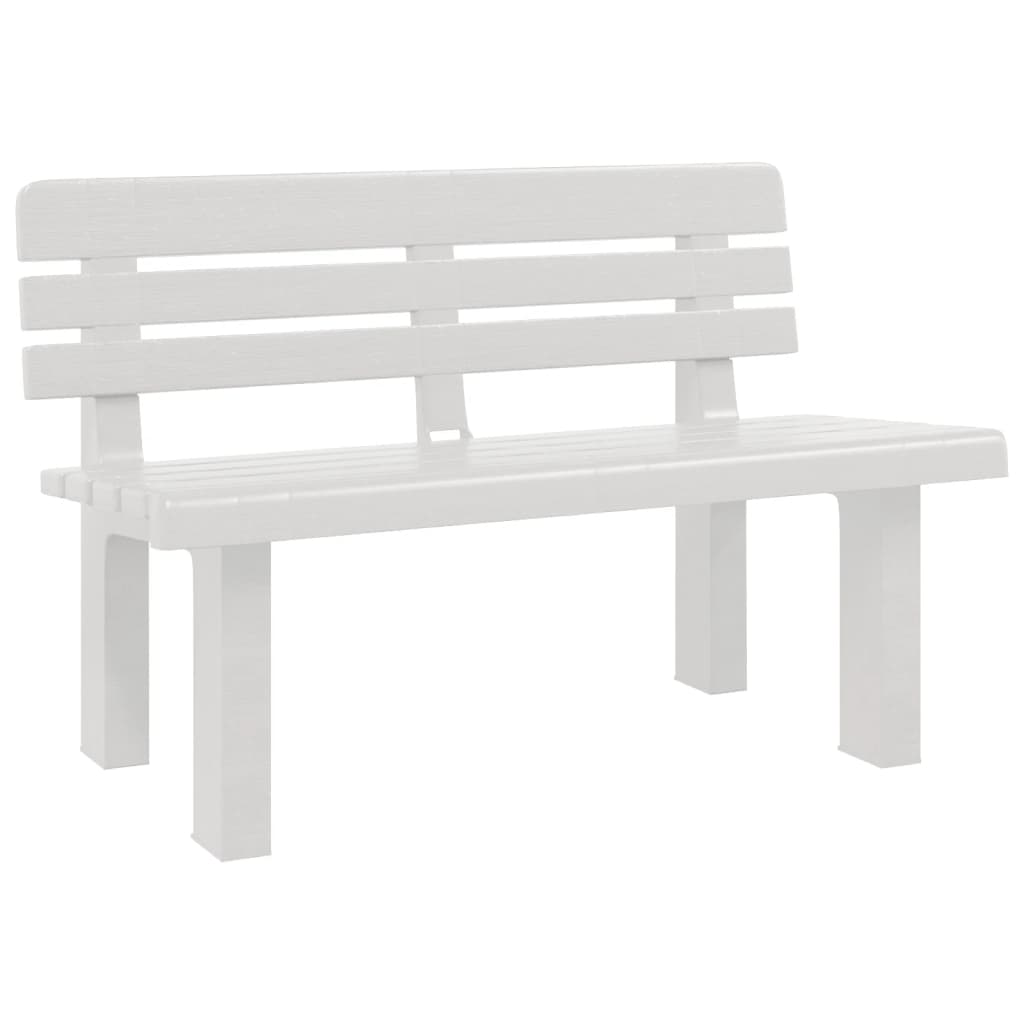 Garden Bench White 110x52x71 cm Polypropylene