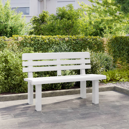 Garden Bench White 110x52x71 cm Polypropylene