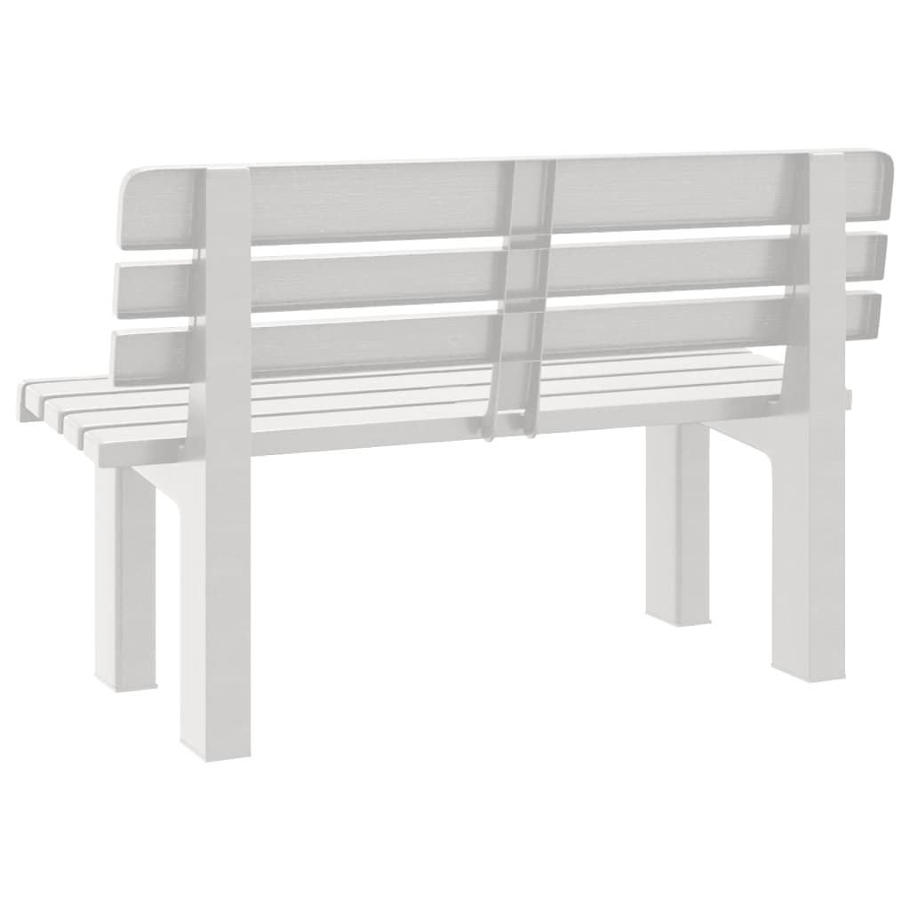 Garden Bench White 110x52x71 cm Polypropylene