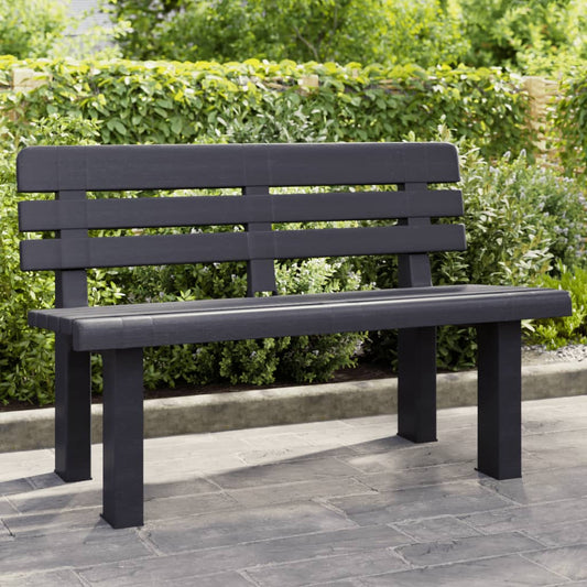 Garden Bench Anthracite 110x52x71 cm Polypropylene