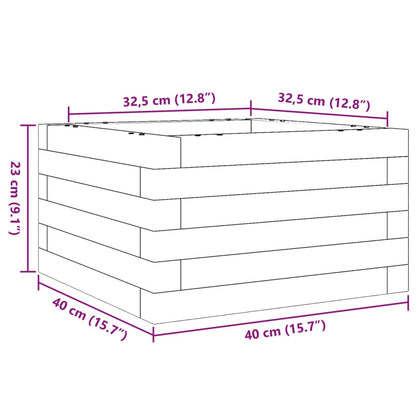 Garden Planter 40x40x23 cm Solid Wood Douglas