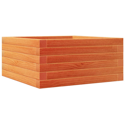 Garden Planter Wax Brown 50x50x23 cm Solid Wood Pine