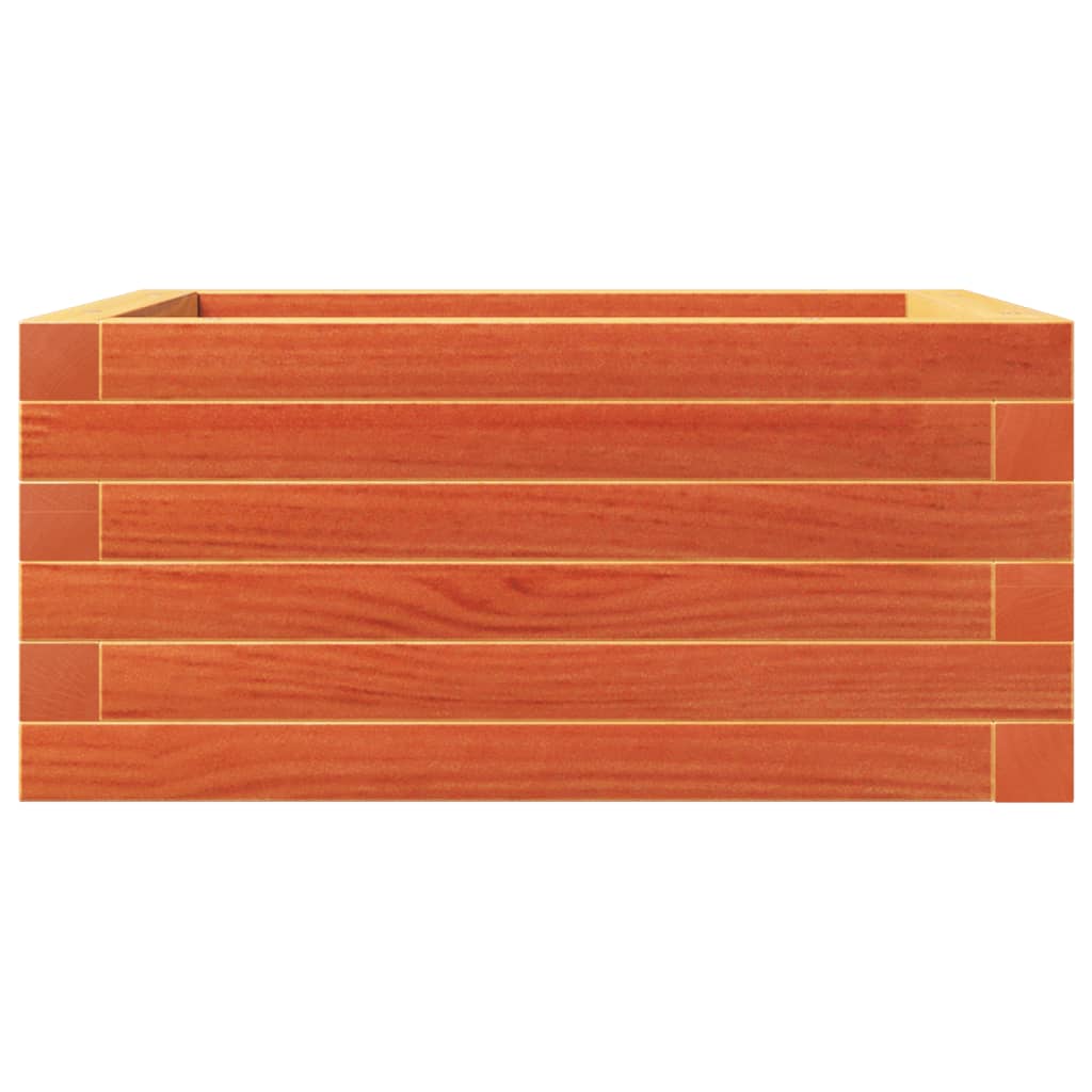 Garden Planter Wax Brown 50x50x23 cm Solid Wood Pine