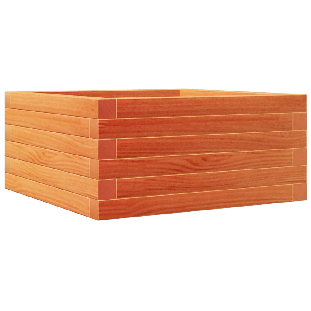 Garden Planter Wax Brown 50x50x23 cm Solid Wood Pine