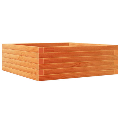 Garden Planter Wax Brown 70x70x23 cm Solid Wood Pine