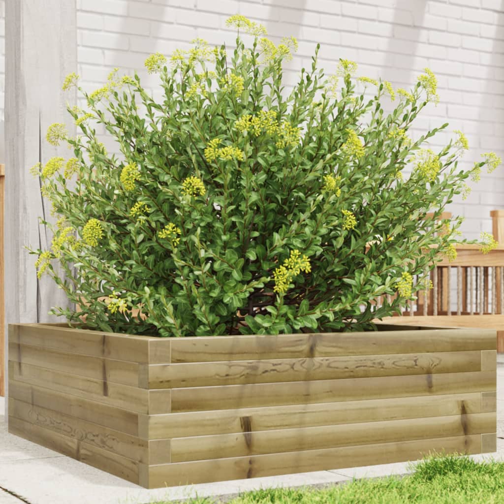 Garden Planter 70x70x23 cm Impregnated Wood Pine