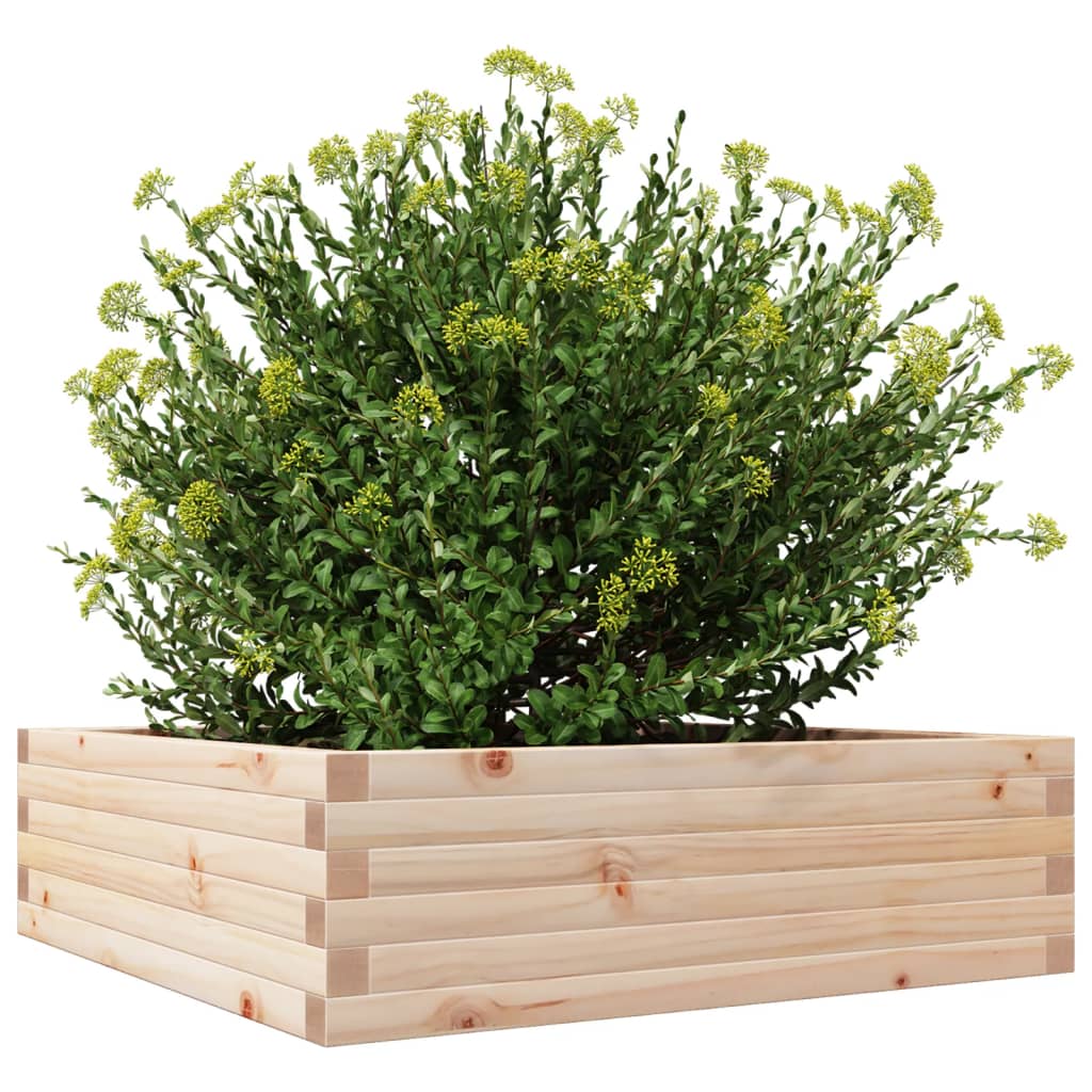 Garden Planter 80x80x23 cm Solid Wood Pine