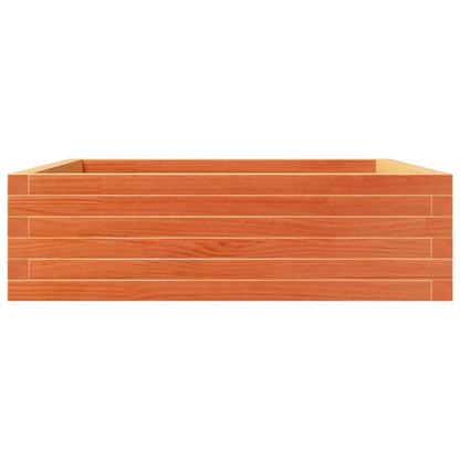 Garden Planter Wax Brown 80x80x23 cm Solid Wood Pine