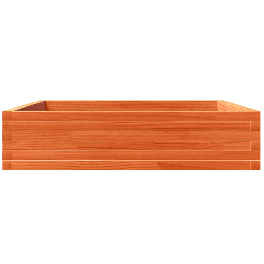 Garden Planter Wax Brown 100x100x23 cm Solid Wood Pine