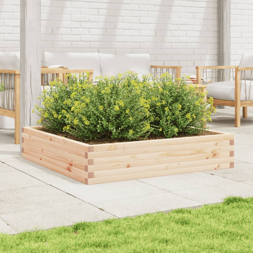 Garden Planter 110x110x23 cm Solid Wood Pine